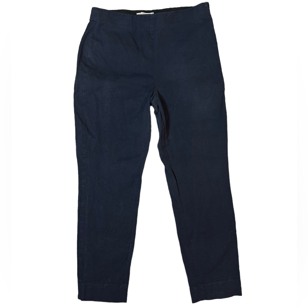 Everlane Navy Curvy Side-Zip Cotton Stretch Work Pant